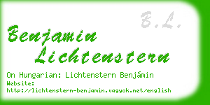 benjamin lichtenstern business card